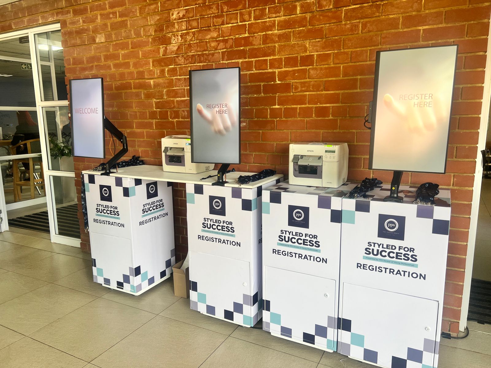 PPS Styled for Success 2025 branded registration kiosks